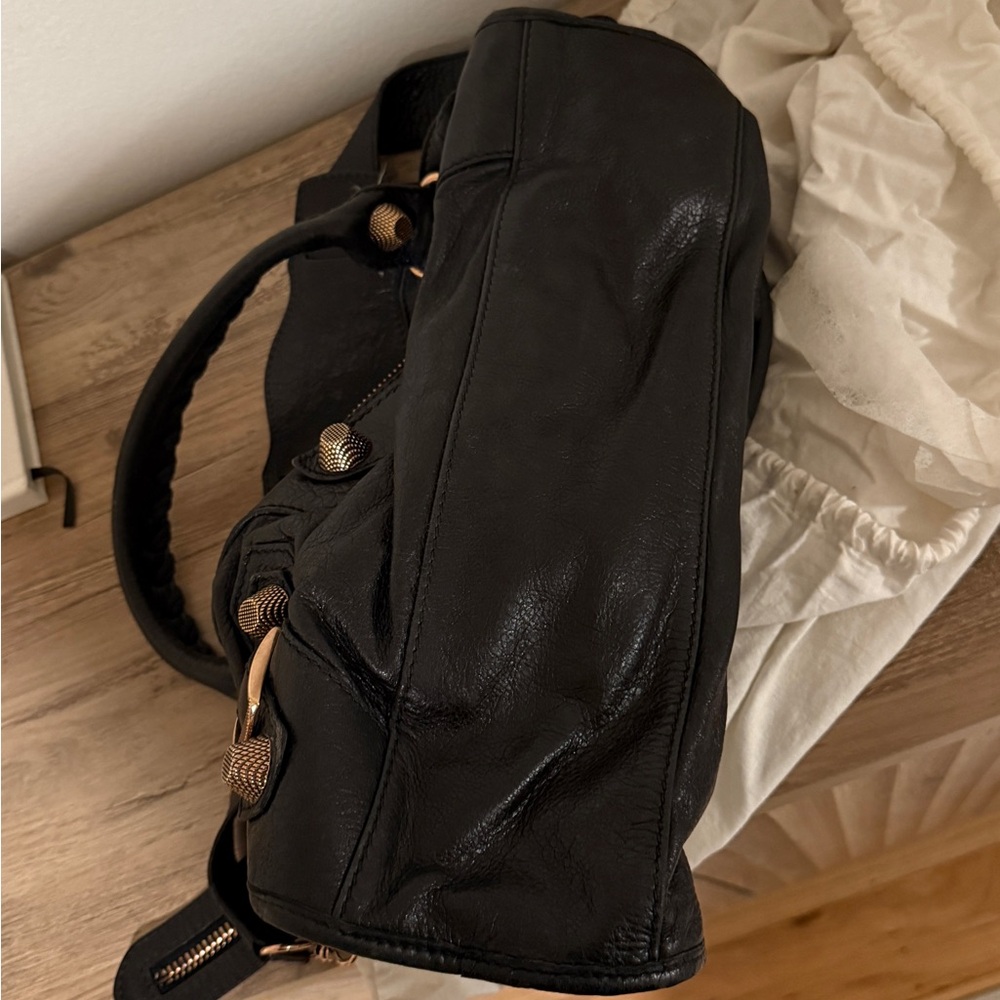 Balenciaga Black Leather Satchel - Picture 10 of 11